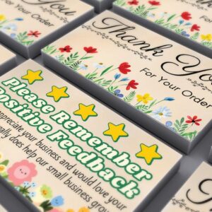 thank you for your order cards with flowers