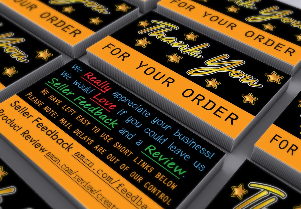amazon seller thank you cards for reviews